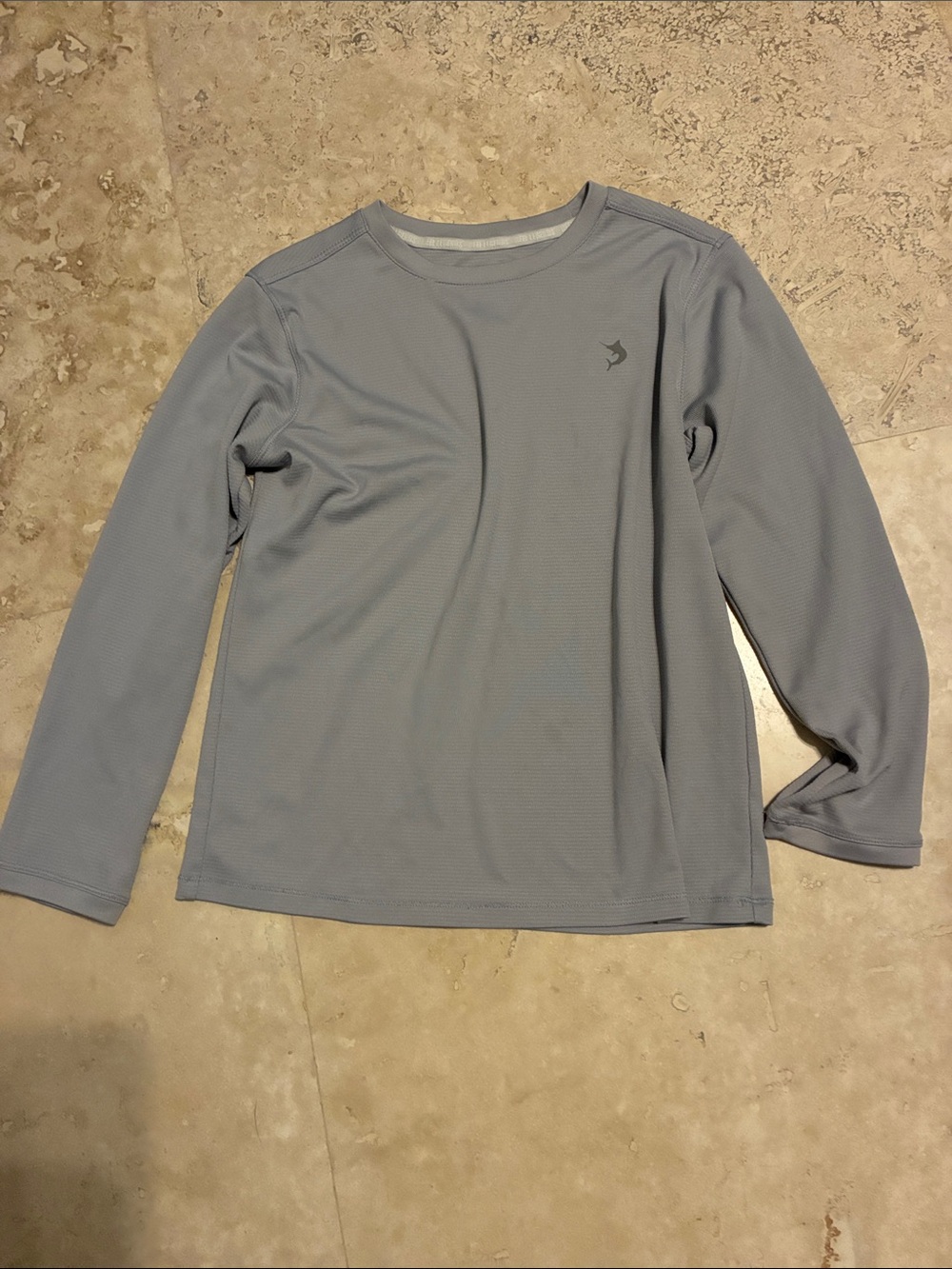 Reel Legends Kids Gray Long-Sleeve Swim Rashguard